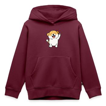 Kawaii Hunde-Design, der besten Freund des Hundes - Kinder Premium Organic Hoodie - Burgunderrot - Vorne - AI Model Kid Female (0cm)
