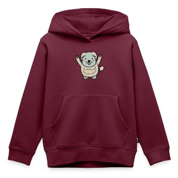 Kawaii Hunde-Design, der besten Freund des Hundes - Kinder Premium Organic Hoodie - Burgunderrot - Vorne - AI Model Kid Female (0cm)