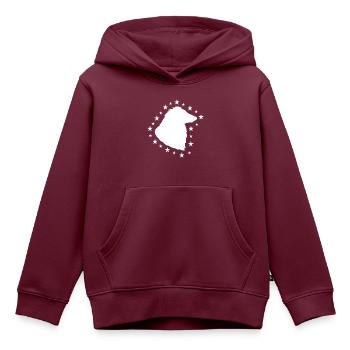 Collie - Kinder Premium Organic Hoodie - Burgunderrot - Vorne - AI Model Kid Female (0cm)