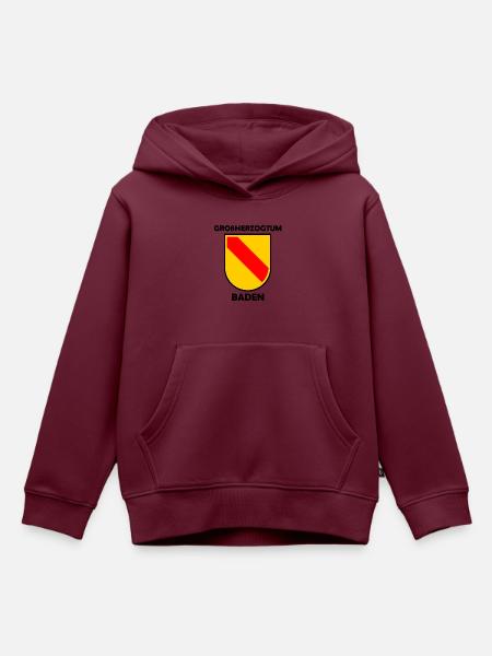 Die Heimat Badnerland - Kinder Premium Organic Hoodie - Burgunderrot
