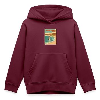 Hvide Sande alternativ Dänemark - Kinder Premium Organic Hoodie - Burgunderrot - Vorne - AI Model Kid Female (0cm)