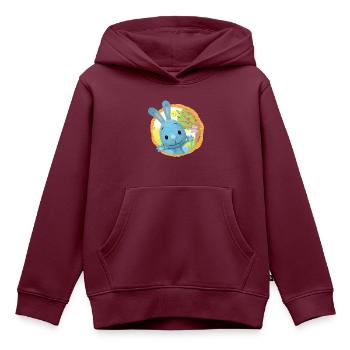 KiKANiNCHEN Sommertag Am See - Kinder Premium Organic Hoodie - Burgunderrot - Vorne - AI Model Kid Female (0cm)