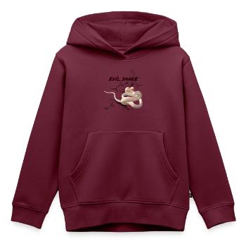 böse schlange - Kinder Premium Organic Hoodie - Burgunderrot - Vorne - AI Model Kid Female (0cm)
