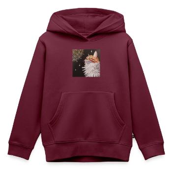 Mystic cat orange für T-Shirts und Accessoires - Kinder Premium Organic Hoodie - Burgunderrot - Vorne - AI Model Kid Female (0cm)