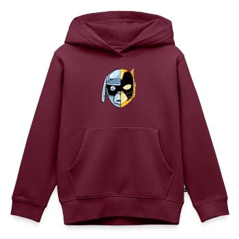 Catbot and Dogtron / Daft House Music - Kinder Premium Organic Hoodie - Burgunderrot - Vorne - AI Model Kid Female (0cm)