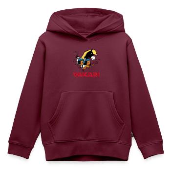 Yakari auf Entdeckungstour - Kinder Premium Organic Hoodie - Burgunderrot - Vorne - AI Model Kid Female (0cm)