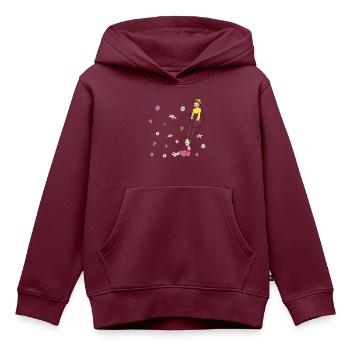 Heidi Schaukelt Mit Peter - Kinder Premium Organic Hoodie - Burgunderrot - Vorne - AI Model Kid Female (0cm)