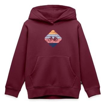 Moped - Kinder Premium Organic Hoodie - Burgunderrot - Vorne - AI Model Kid Female (0cm)