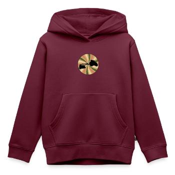 Ernte Landwirtschaft - Kinder Premium Organic Hoodie - Burgunderrot - Vorne - AI Model Kid Female (0cm)