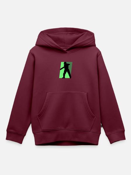 Cricket Pitcher Pitcher - Kinder Premium Organic Hoodie - Burgunderrot
