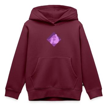 Hundetrainer Hundeschule Agility - Kinder Premium Organic Hoodie - Burgunderrot - Vorne - AI Model Kid Female (0cm)