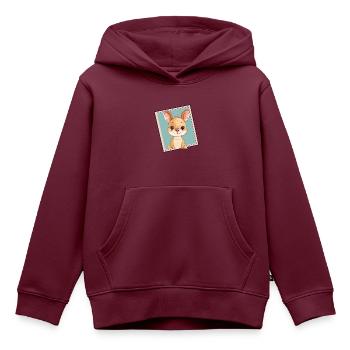 Kangaroo Beuteltier - Kinder Premium Organic Hoodie - Burgunderrot - Vorne - AI Model Kid Female (0cm)