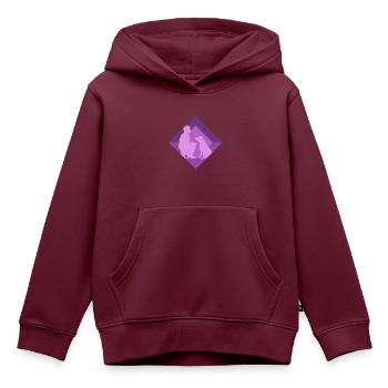 Hundetraining Hundeschule Agility - Kinder Premium Organic Hoodie - Burgunderrot - Vorne - AI Model Kid Female (0cm)