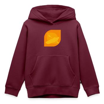 Kajakfahren Wildwasser Paddeln - Kinder Premium Organic Hoodie - Burgunderrot - Vorne - AI Model Kid Female (0cm)