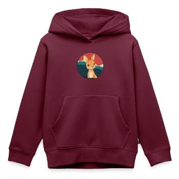 Kaenguru Outback Beuteltier - Kinder Premium Organic Hoodie - Burgunderrot - Vorne - AI Model Kid Female (0cm)