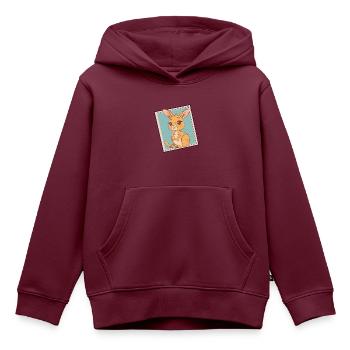 Kangaroo Beuteltier Melbourne - Kinder Premium Organic Hoodie - Burgunderrot - Vorne - AI Model Kid Female (0cm)