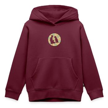 Hundetrainer Hundeschule Hundeerzieher - Kinder Premium Organic Hoodie - Burgunderrot - Vorne - AI Model Kid Female (0cm)