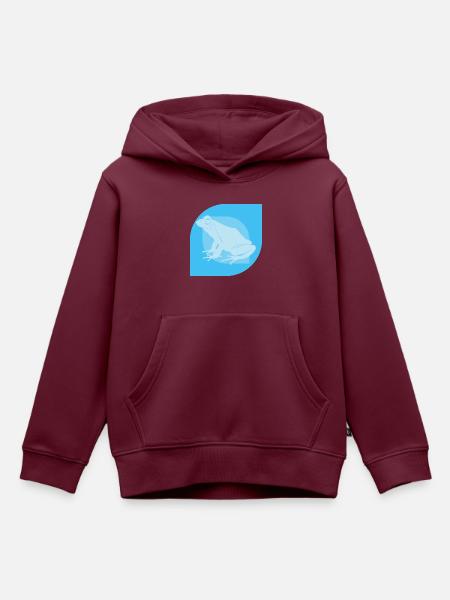 Frosch Teich Laubfrosch - Kinder Premium Organic Hoodie - Burgunderrot