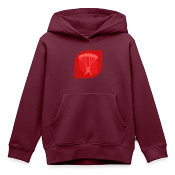 Skydiving Base Jumping - Kinder Premium Organic Hoodie - Burgunderrot - Vorne - AI Model Kid Female (0cm)