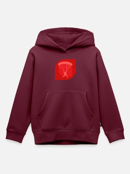 Skydiving Base Jumping - Kinder Premium Organic Hoodie - Burgunderrot