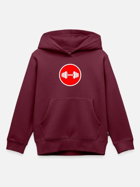 Hantel gewichte Kreis - Kinder Premium Organic Hoodie - Burgunderrot