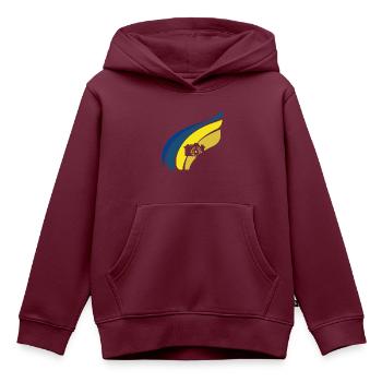 Fotograf Kamera Objektiv - Kinder Premium Organic Hoodie - Burgunderrot - Vorne - AI Model Kid Female (0cm)