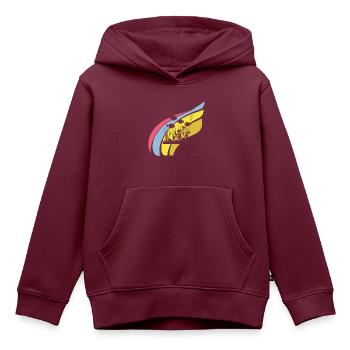 Aquarium Flosse Fischkopf - Kinder Premium Organic Hoodie - Burgunderrot - Vorne - AI Model Kid Female (0cm)