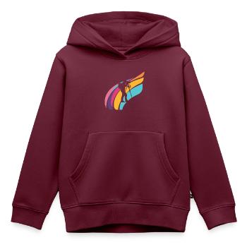 Fotograf Objektiv Digitalkamera - Kinder Premium Organic Hoodie - Burgunderrot - Vorne - AI Model Kid Female (0cm)
