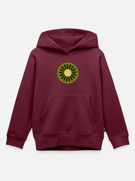 KIWI - Kinder Premium Organic Hoodie - Burgunderrot