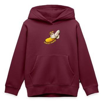Banana - I am in perfect shape! - Kinder Premium Organic Hoodie - Burgunderrot - Vorne - AI Model Kid Female (0cm)