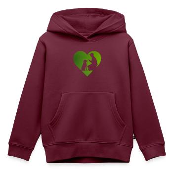 Hundeschule Hundeerzieher - Kinder Premium Organic Hoodie - Burgunderrot - Vorne - AI Model Kid Female (0cm)