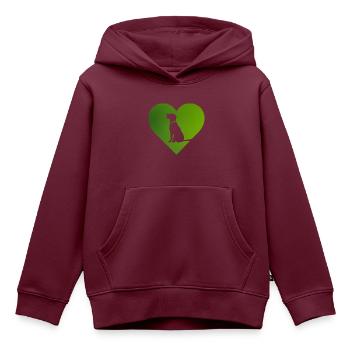 Hundetrainer Hundeschule - Kinder Premium Organic Hoodie - Burgunderrot - Vorne - AI Model Kid Female (0cm)