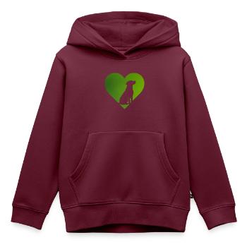 Hundetraining Hundeerziehung Hundeschule - Kinder Premium Organic Hoodie - Burgunderrot - Vorne - AI Model Kid Female (0cm)