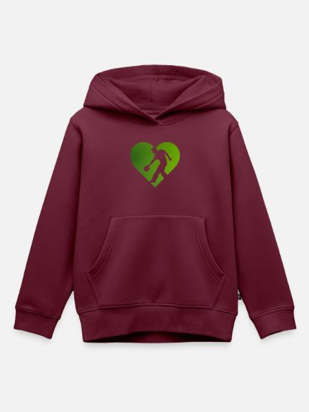 Bowler Strike - Kinder Premium Organic Hoodie - Burgunderrot