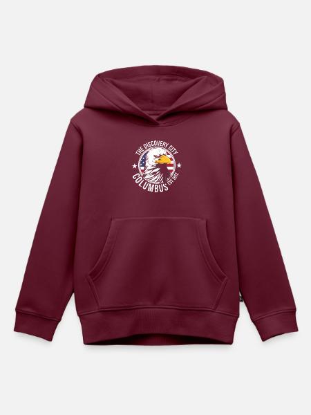 Columbus Ohio - Kinder Premium Organic Hoodie - Burgunderrot