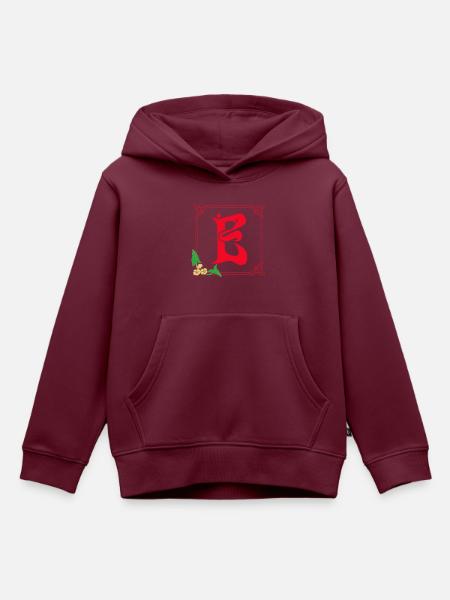 jugendstil e rot - Kinder Premium Organic Hoodie - Burgunderrot