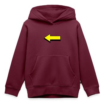 pfeil - Kinder Premium Organic Hoodie - Burgunderrot - Vorne - AI Model Kid Female (0cm)
