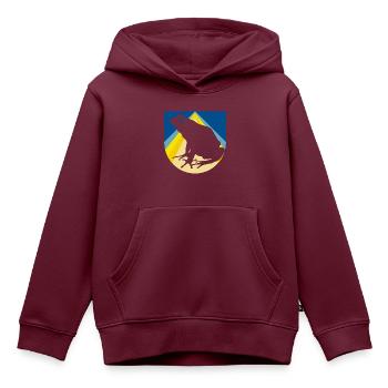 Amphibie Teich - Kinder Premium Organic Hoodie - Burgunderrot - Vorne - AI Model Kid Female (0cm)