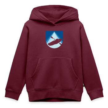 Paddeln Kajakfahren Rudern - Kinder Premium Organic Hoodie - Burgunderrot - Vorne - AI Model Kid Female (0cm)