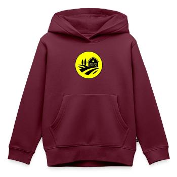 Farm Ernte Kreis - Kinder Premium Organic Hoodie - Burgunderrot - Vorne - AI Model Kid Female (0cm)