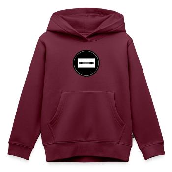 Rasierklinge Icon Kreis - Kinder Premium Organic Hoodie - Burgunderrot - Vorne - AI Model Kid Female (0cm)