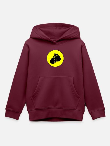 Boxhandschuhe symbol - Kinder Premium Organic Hoodie - Burgunderrot
