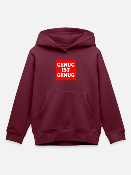 Genug ist genug - Kinder Premium Organic Hoodie - Burgunderrot