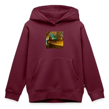 U-Boot FairyTale 2 - Kinder Premium Organic Hoodie - Burgunderrot - Vorne - AI Model Kid Female (0cm)