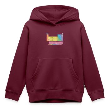 Periodensystem - Kinder Premium Organic Hoodie - Burgunderrot - Vorne - AI Model Kid Female (0cm)
