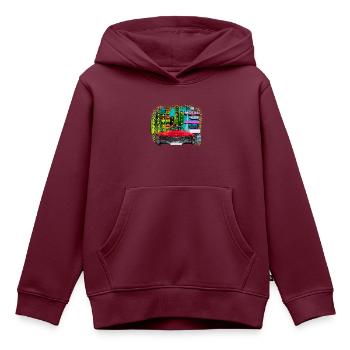 Cadillac Ranch - Kinder Premium Organic Hoodie - Burgunderrot - Vorne - AI Model Kid Female (0cm)