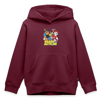 Paw Patrol Pawfect Teamwork Chase Marshall - Kinder Premium Organic Hoodie - Burgunderrot - Vorne - AI Model Kid Female (0cm)