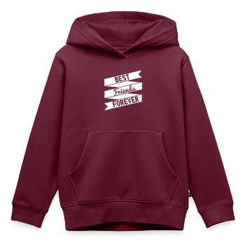 best friends - beste Freunde - Kinder Premium Organic Hoodie - Burgunderrot - Vorne - AI Model Kid Female (0cm)