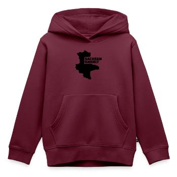 Sachsen Anhalt - Kinder Premium Organic Hoodie - Burgunderrot - Vorne - AI Model Kid Female (0cm)