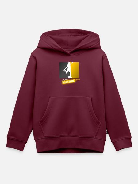Futsal - Pure Futsal Style - Kinder Premium Organic Hoodie - Burgunderrot